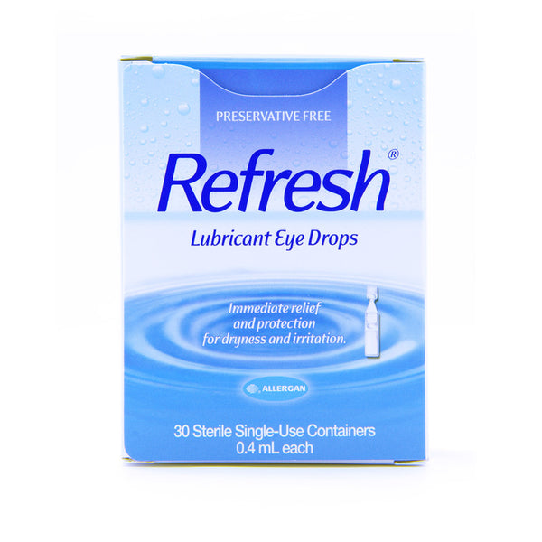 REFRESH LUBRICANT EYE DROPS STERILE SINGLE USE CONTAINERS